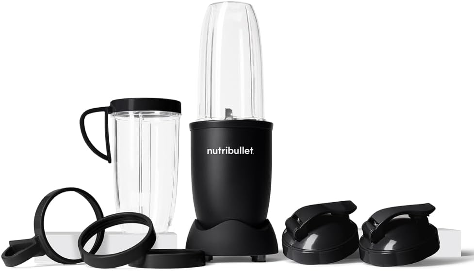 NutriBullet Special Edition Pro 900 personal blender in matte black with to-go cups