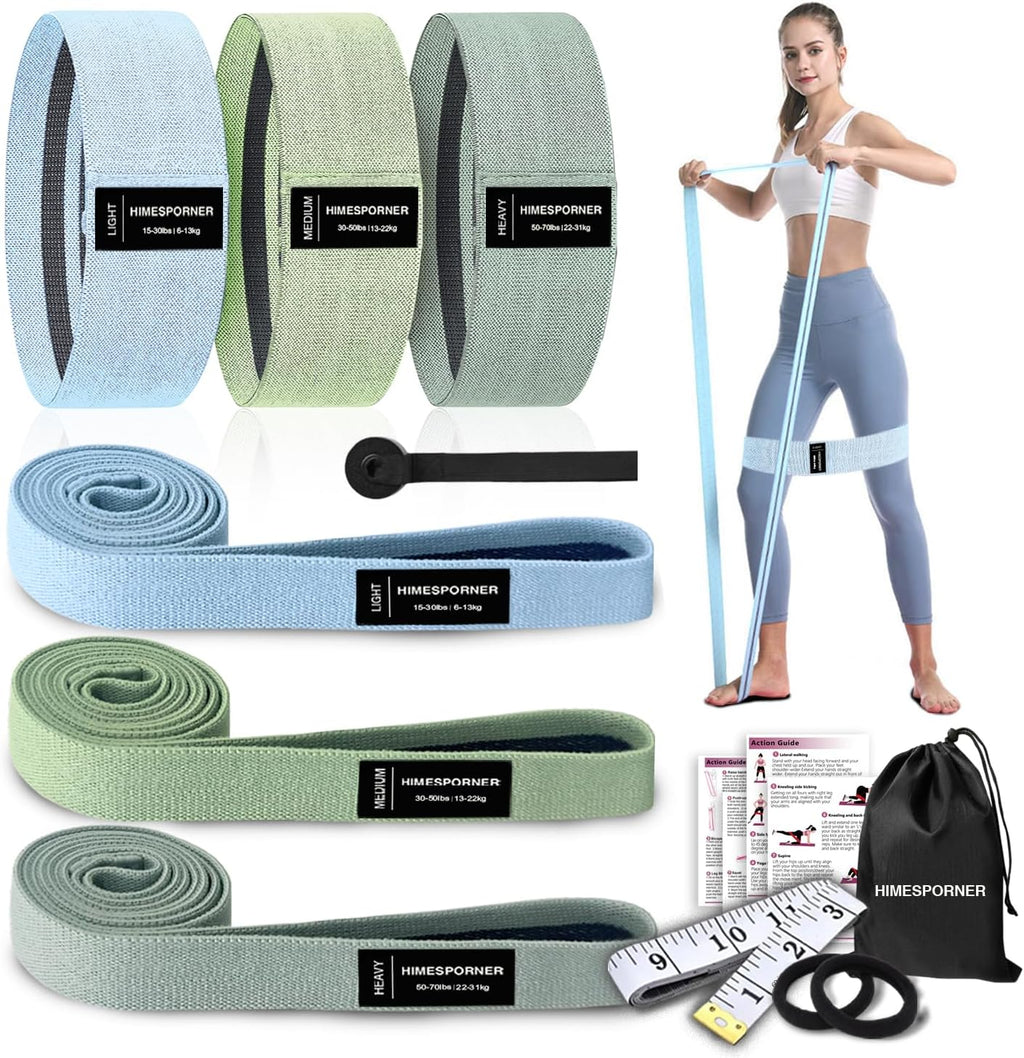 HIMESPORNER Fabric Resistance Bands Set