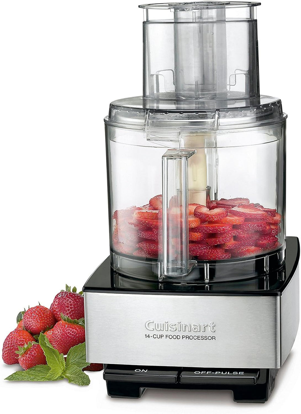 Cuisinart 14-Cup Custom Food Processor in silver with accessories