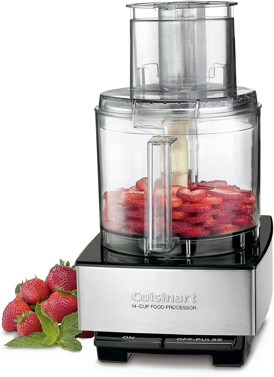 Cuisinart 14-Cup Custom Food Processor in silver with accessories