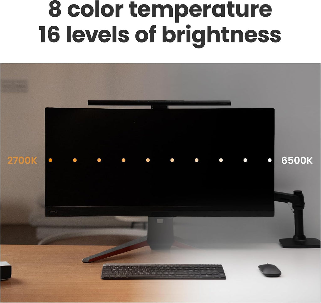 BenQ ScreenBar Pro Monitor Light Bar — Motion Sensor, Ultrawide Lighting & Auto On/Off