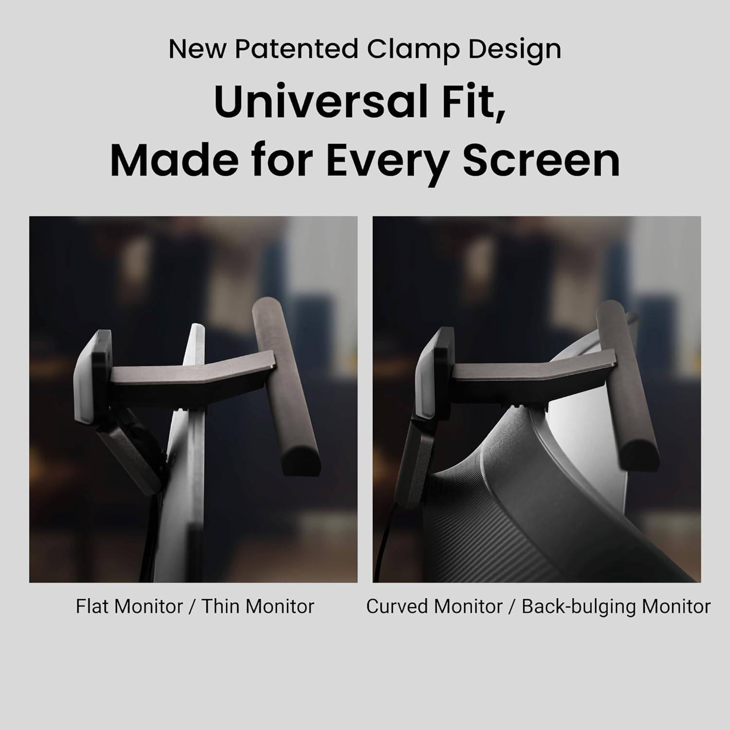 BenQ ScreenBar Halo 2 universal clamp fitting flat and curved monitors