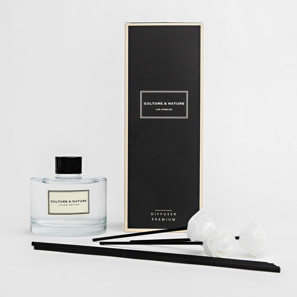 Flame-free Clean Cotton reed diffuser home fragrance for bathroom shelf decor