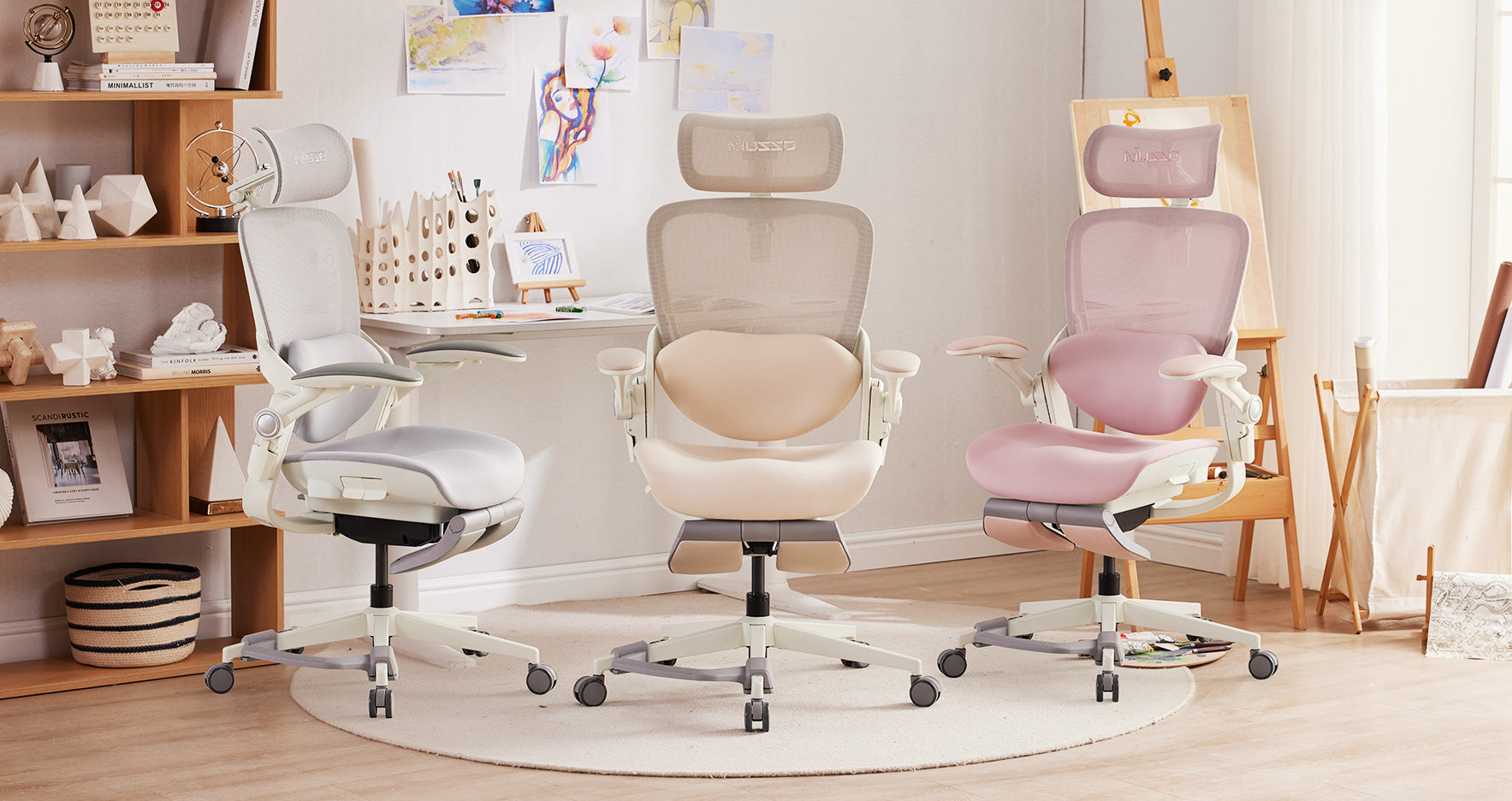 MUSSO E80 petite ergonomic office chair, side view