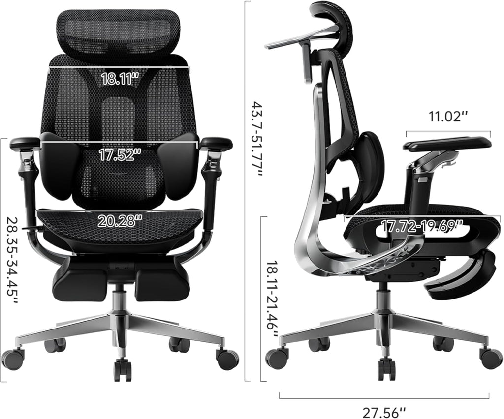 Hbada E3 Pro Ergonomic Office Chair with Lumbar Support & Footrest