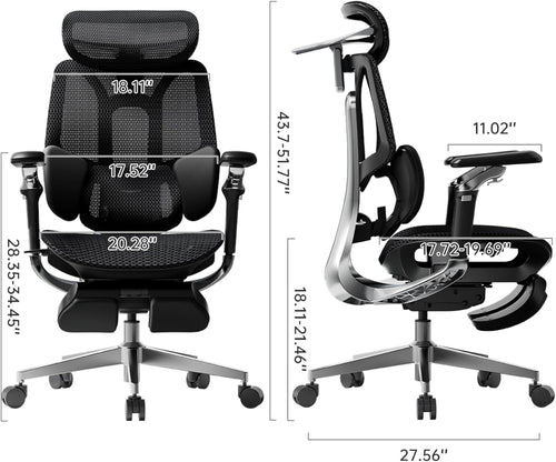 Hbada E3 Pro Ergonomic Office Chair with Lumbar Support & Footrest
