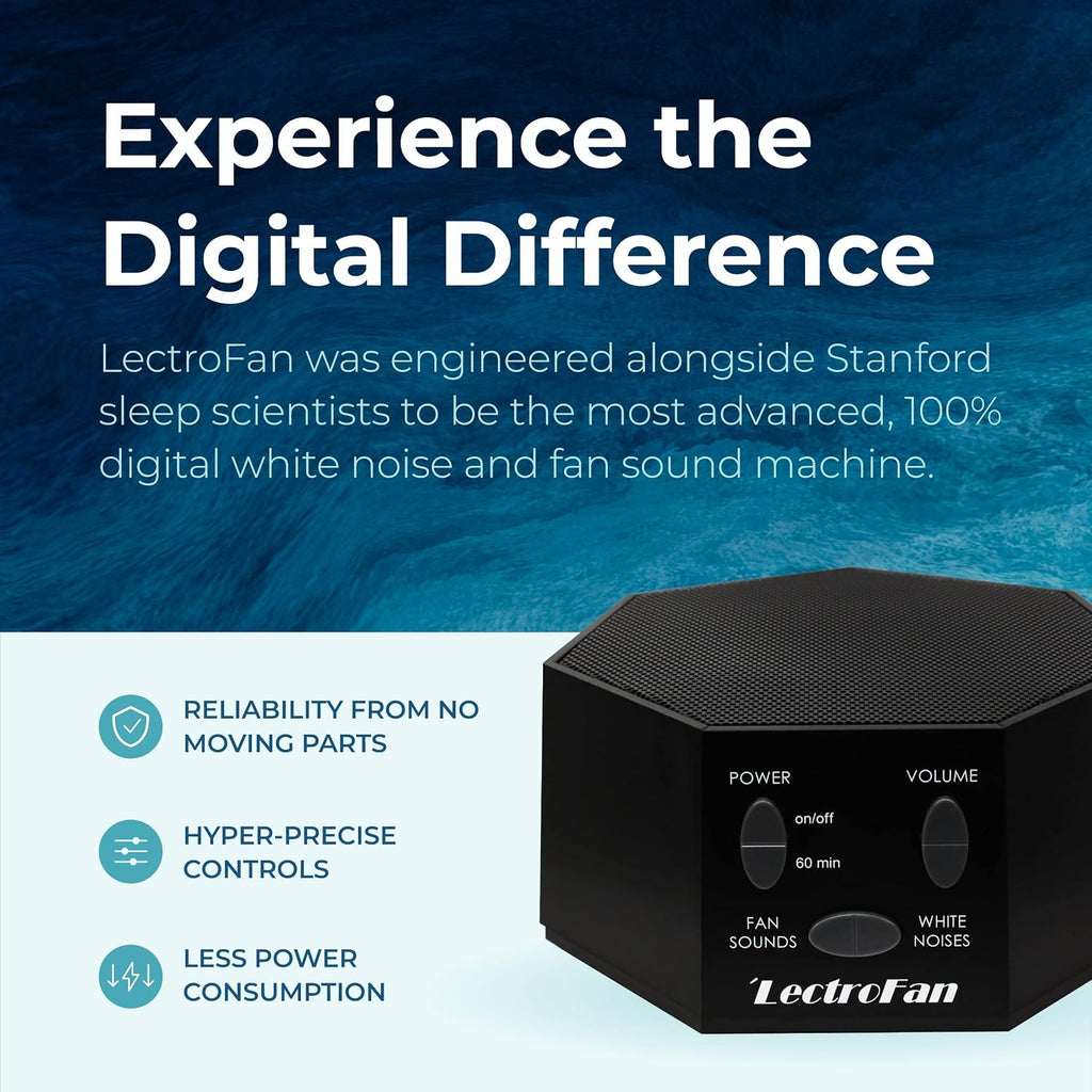 LectroFan Classic Sound Machine graphic reading Experience the Digital Difference