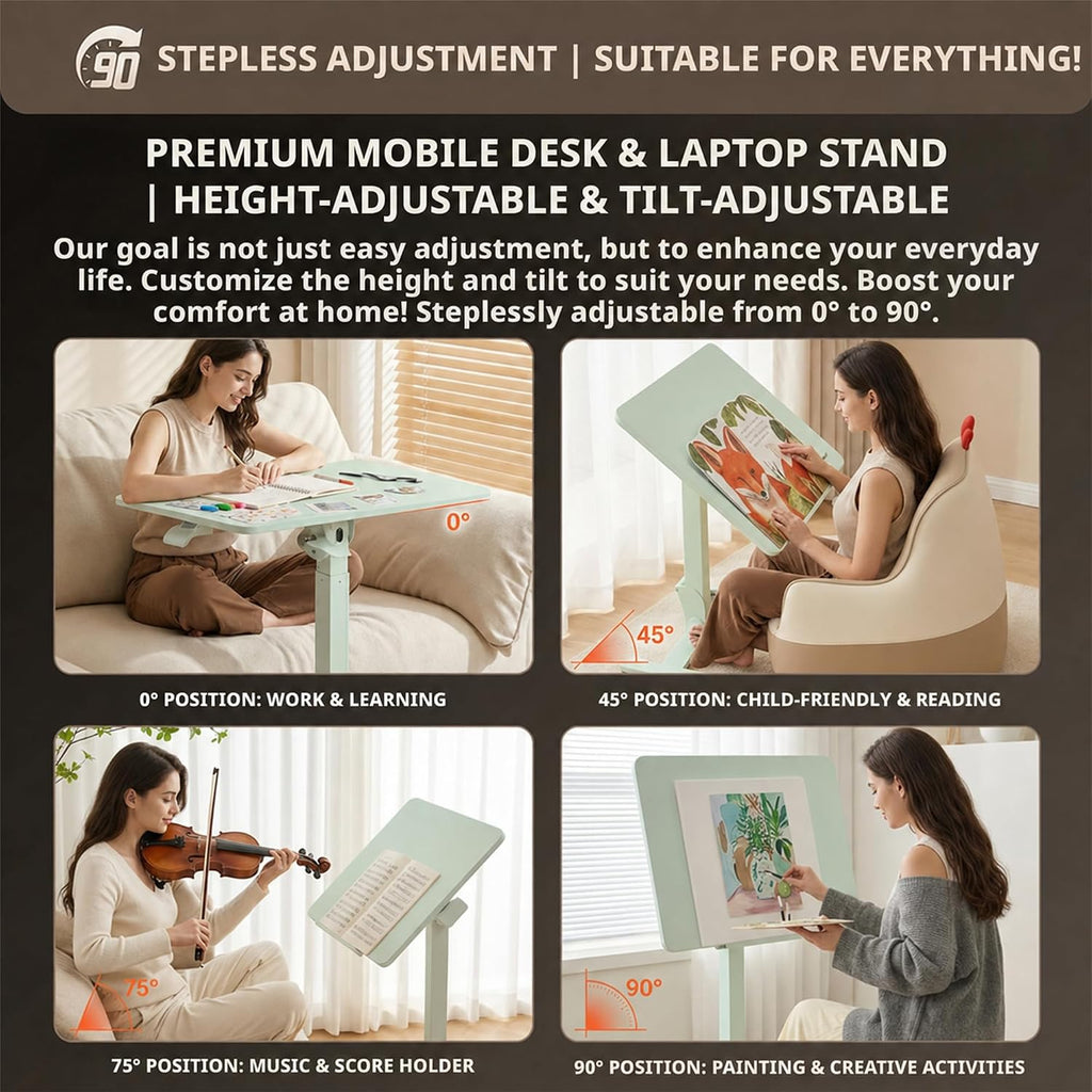 MUSSO AnyDesk D7 Mobile Standing Desk | Foldable & Tilting
