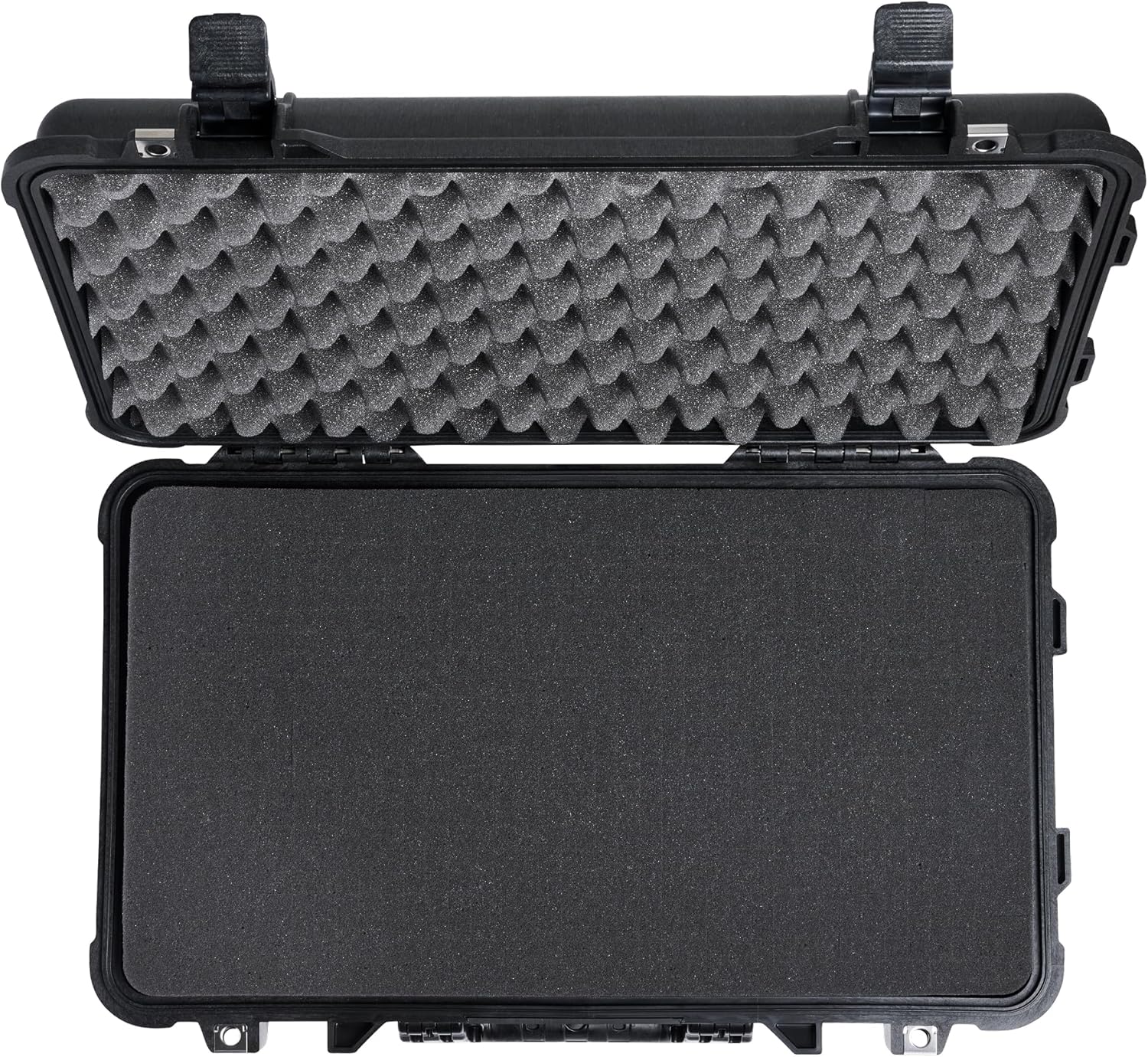 Pelican 1510 Protective Case open, showing the customizable pick-and-pluck foam interior