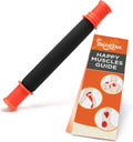 Tiger Tail mobility massage stick roller in orange and black with its Happy Muscles Guide