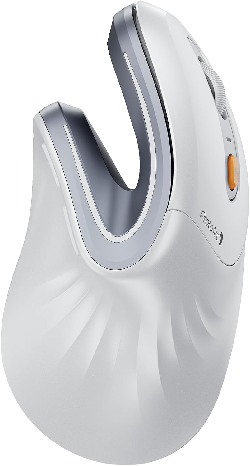 ProtoArc EM11 NL Wireless Ergonomic Mouse in White